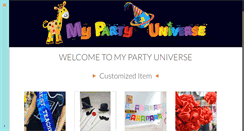 Desktop Screenshot of mypartyuniverse.com